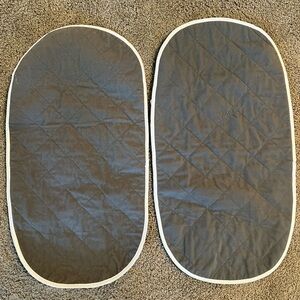 Set of 2 Quilted Bassinet Pads